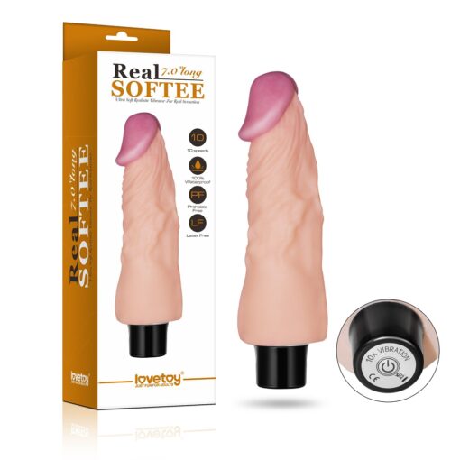 REAL SOFTEE Vibrating Dildo