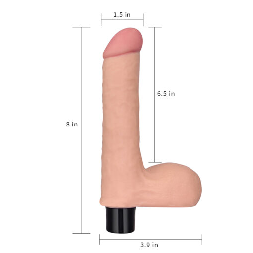 8 Inch REAL SOFTEE Vibrating Dildo