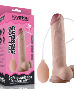 9 inch Soft Ejaculation Cock With Balls