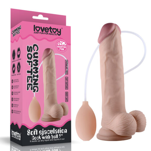 9 inch Soft Ejaculation Cock With Balls