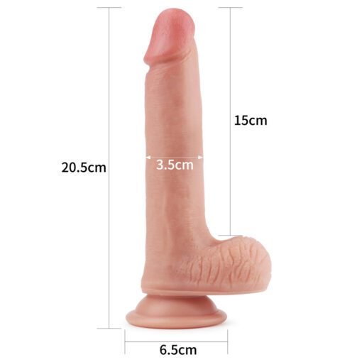 Dual layered Platinum Silicone Dildo Cock