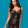 Obsessive Heartina Black Chemise & Thong