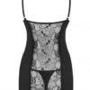 Obsessive Heartina Black Chemise & Thong