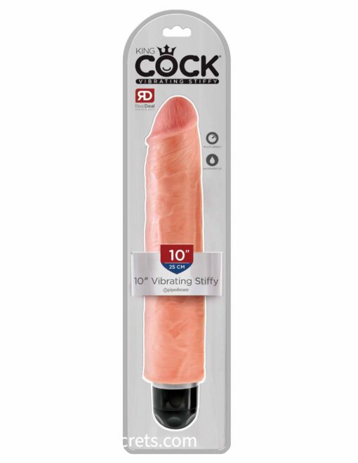 King Cock 10 Inch Vibrating Stiffy - Light