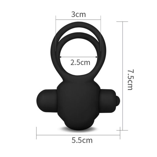 Power Clit Duo Silicone Cock Ring and Clit Vibrator