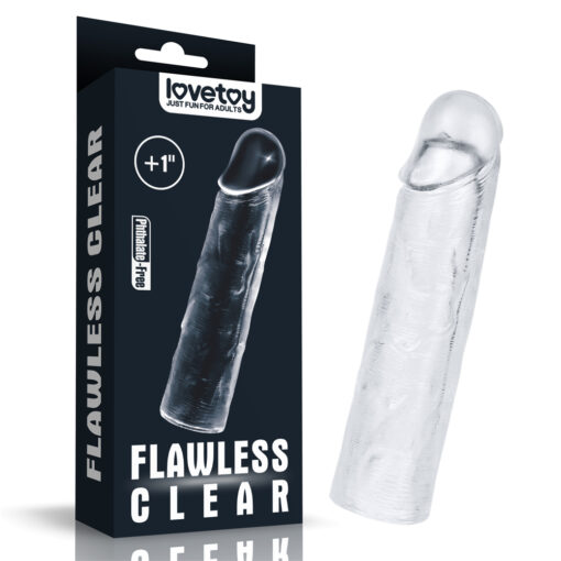 1 Inch Flawless Clear Penis Extender Sleeve