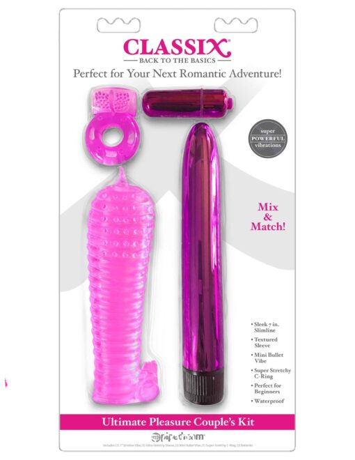 Pipedream Classix Ultimate Pleasure Couples Vibrator Kit Pink 2