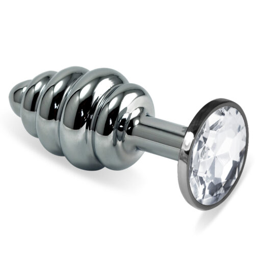 Rosebud Spiral Metal Anal Plug Silver