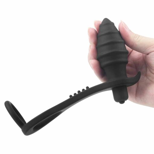 Vibrating Plug Combo Anal Plug Cock Ring