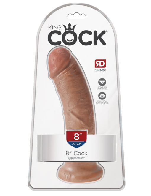 King Cock 8 Inch Dildo Cock Tan