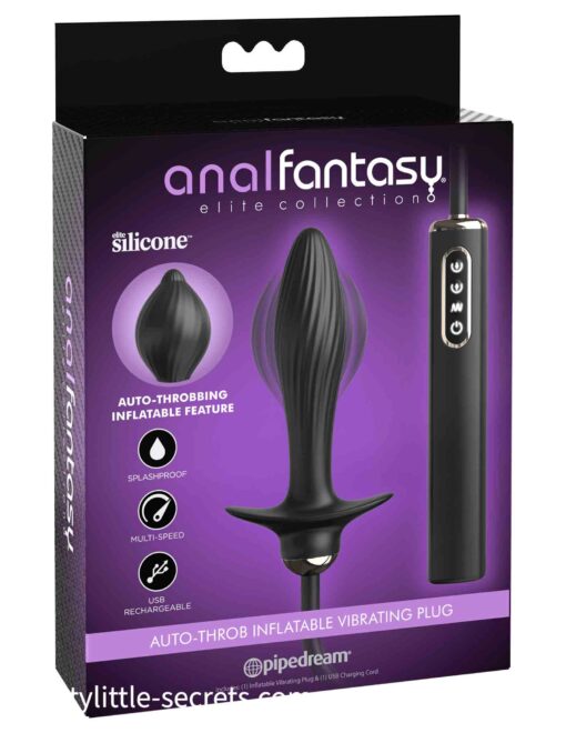 Elite Auto-Throb Inflatable Vibrating Plug