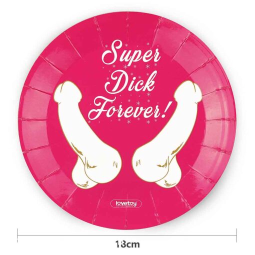 Super Dick Forever Bachelorette Paper Plates 4