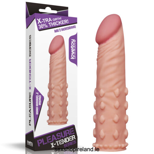 Add 2" Pleasure X Tender Penis Sleeve